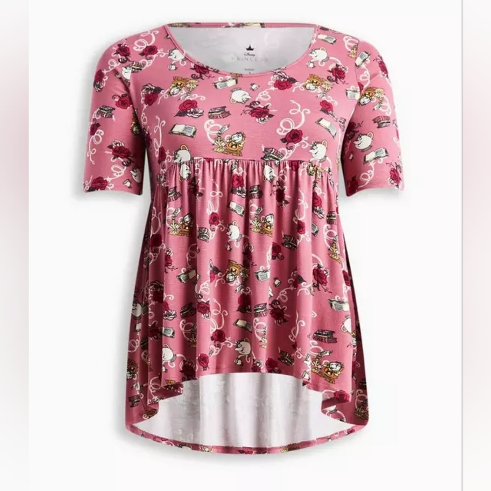 Torrid | Size 2 | Disney Princess Beauty And The Beast Babydoll Slub Tunic